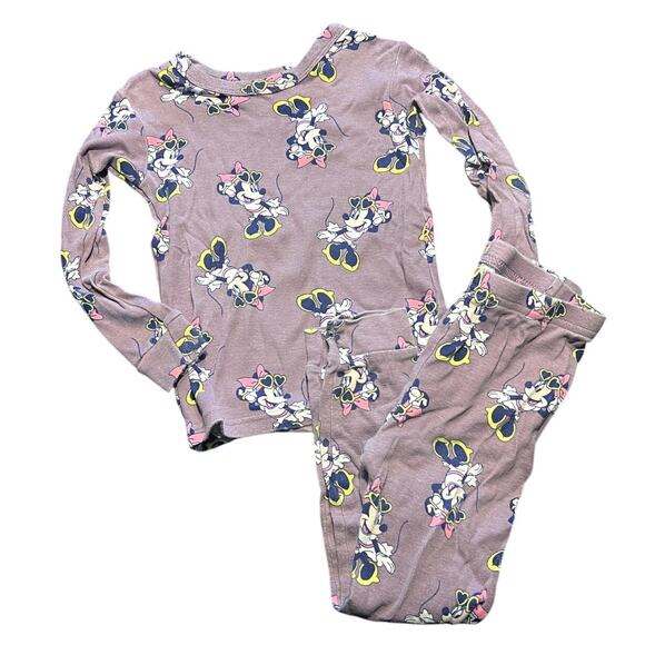 Baby Gap Disney Minnie Mouse Organic Cotton Pajamas Size 4 Twins - Picture 1 of 7